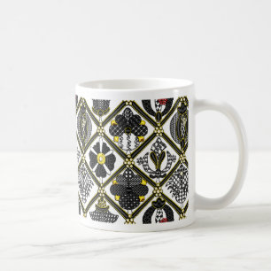 Caneca De Café Azulejo Isabelino de Blackwork
