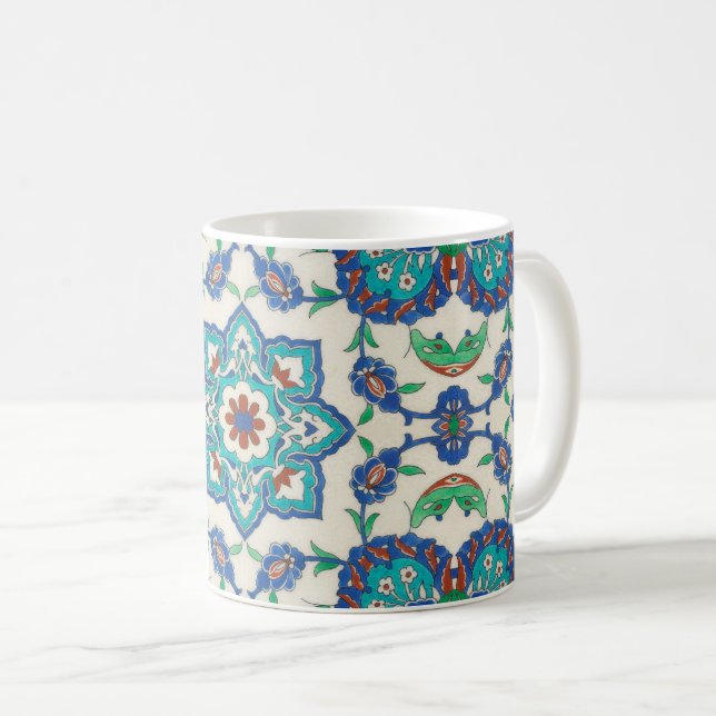 Caneca De Café Azulejo Ornamentado (Frente Esquerda)
