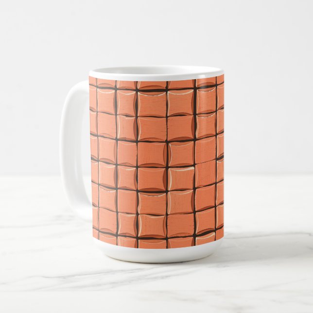 Caneca De Café Azulejo Ornamental Quente (Frente Esquerda)
