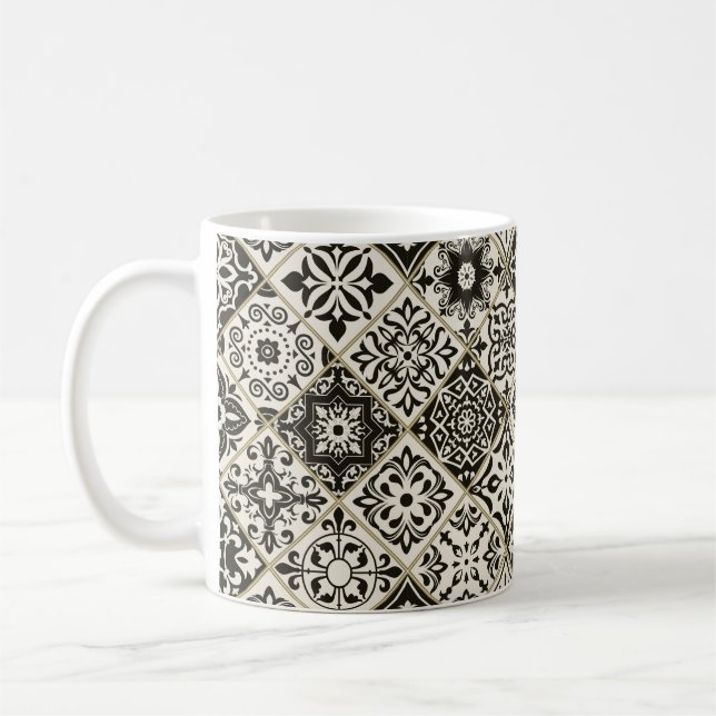 Caneca De Café Azulejo sem falhas com o Islã, árabe, indiano (Esquerda)
