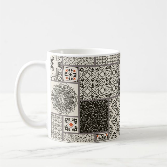Caneca De Café Azulejo sem falhas com o Islã, árabe, indiano (Esquerda)
