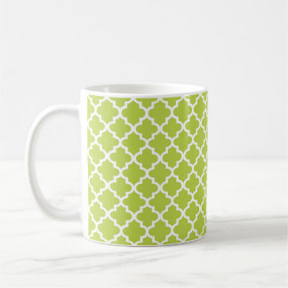 Caneca De Café Azulejo verde marroquino, café chic geométrico