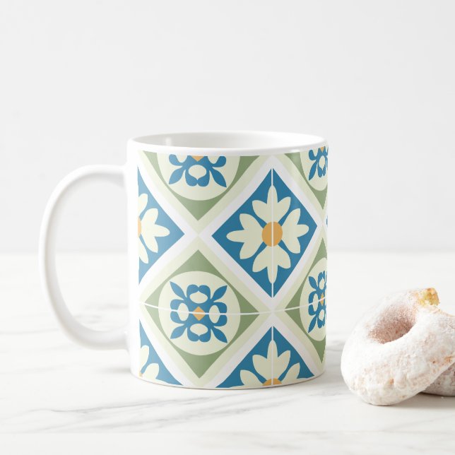 Caneca De Café Azulejos Andaluzes 13 (Com Donut)