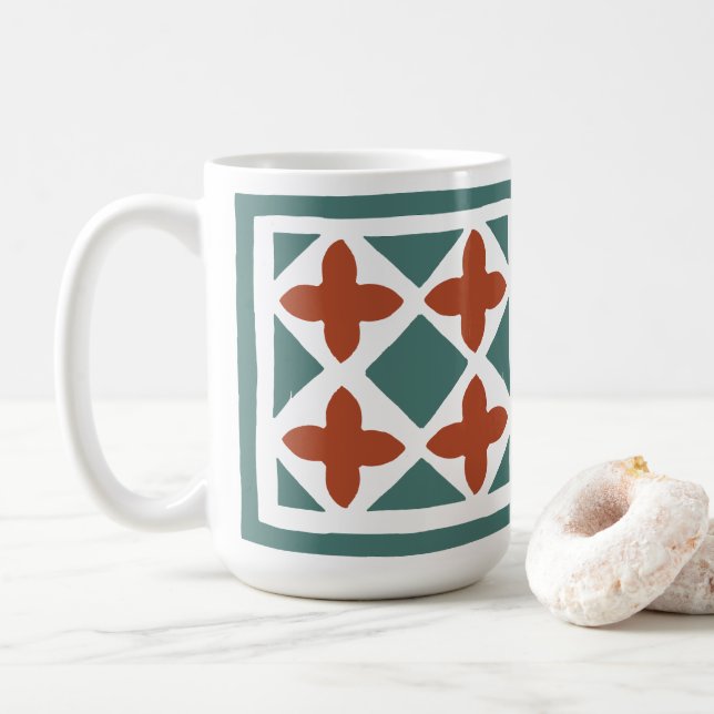 Caneca De Café Azulejos Andaluzes 15 (Com Donut)