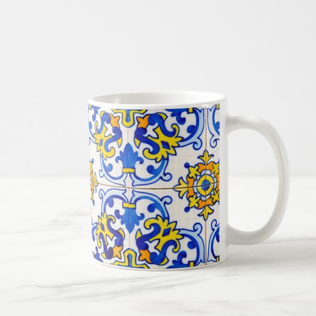 Caneca De Café Azulejos Arte de Azulejos Cerâmicos Portugueses (Direita)