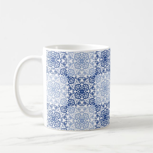 Caneca De Café azulejos azuis tradicionais de Portugal (Esquerda)