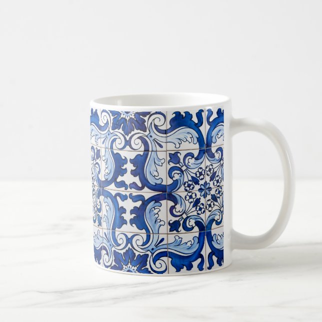 Caneca De Café Azulejos Azulejo Glazados Portugueses (Direita)