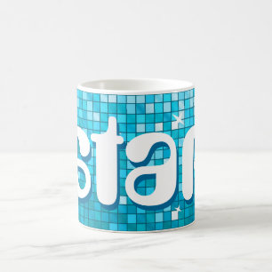 Caneca De Café Azulejos de Disco Caneta Azul 'star'