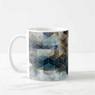 Caneca De Café azulejos de parede coloridos digitais, design, fun