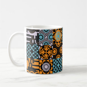 Caneca De Café Azulejos de vindima: detalhes decorativos complexo