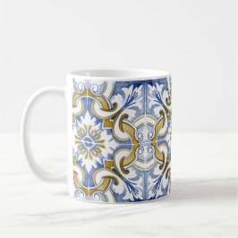 Caneca De Café Azulejos do Mediterrâneo, majolica, estilo Sicilia