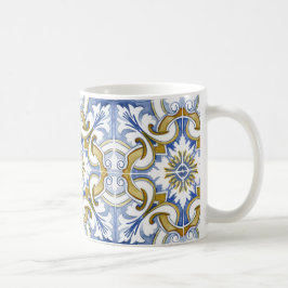 Caneca De Café Azulejos do Mediterrâneo, majolica, estilo Sicilia
