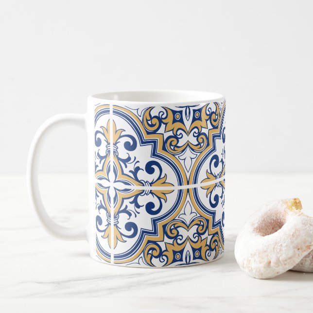 Caneca De Café Azulejos em português 1 (Com Donut)