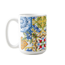 Azulejos mediterrânicos, majolica, estilo Sicilian