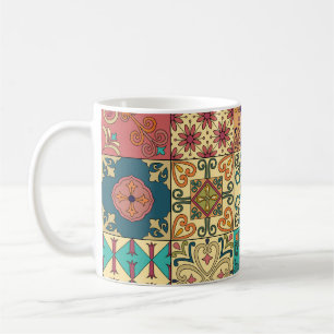 Caneca De Café Azulejos Portugueses: padrão uniforme do estilo Az