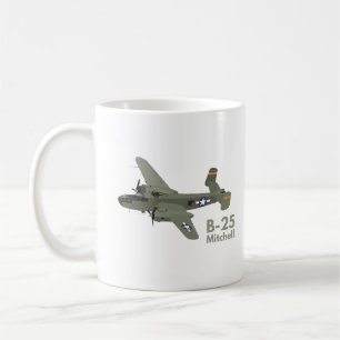 Caneca De Café B-25 Mitchell WW2 Medium Bomber