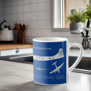 Caneca De Café B-29 Superfortaleza - Planos de Impressão de Avião