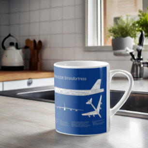 Caneca De Café B-52 Estratofortaleza - Planos de Impressão Bluepr