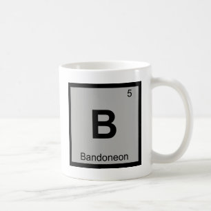Caneca De Café B - Bandoneon Music Chemistry Mesa Periódica