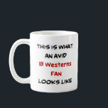 Caneca De Café b fã do westerns, avid<br><div class="desc">ventilador b westerns</div>