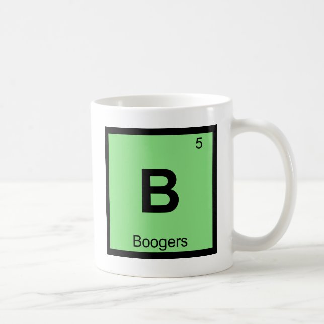 Caneca De Café B - Símbolo de Mesa Periódica de Química de Booger (Direita)