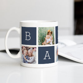 Caneca De Café Baba | Avô 5 Colagem de Fotografias