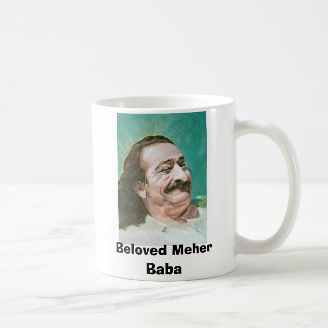 Caneca De Café Babá feliz, babá amado de Meher de Meher (Direita)