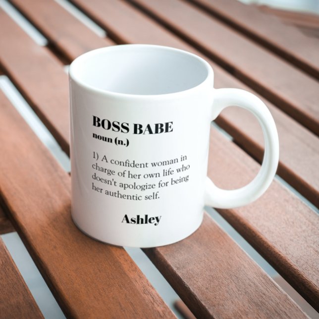 Caneca De Café BABE do BOSS Mulher Independente Mug Inspiracional (Criador carregado)