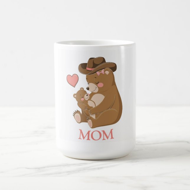 Caneca De Café Baby Bear Happy Dia de as mães (Centro)