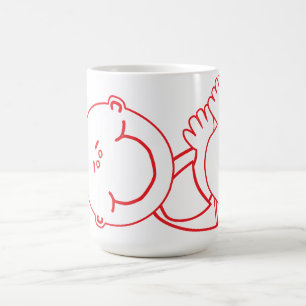 Caneca De Café Baby Boy Lying Vetor Illustration Mug