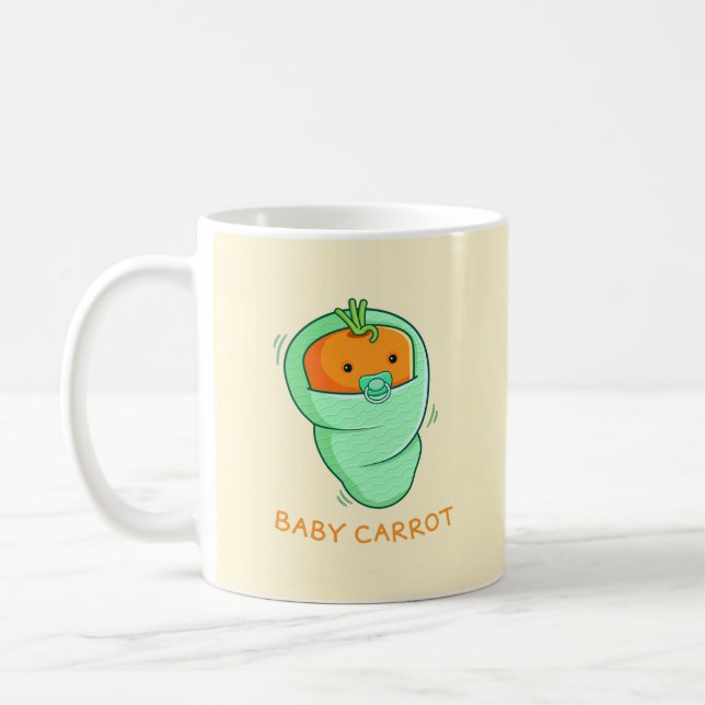 Caneca De Café Baby Carrot Pun (Esquerda)