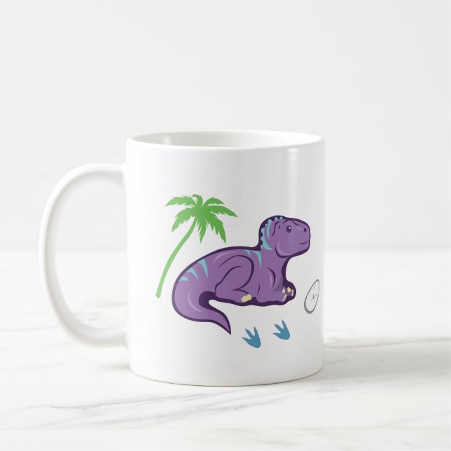 Caneca De Café Baby Dinosaur Iguanodon (Esquerda)