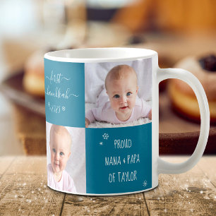 Caneca De Café Baby First Hanukkah Avós 2 Personalizados com Foto