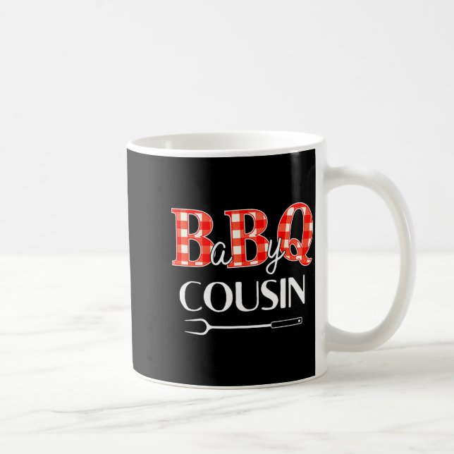Caneca De Café Baby Shower Cousin Bbq Party Cute Matching Family  (Direita)