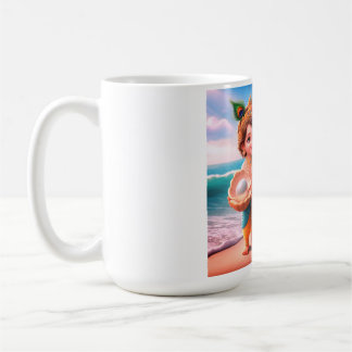 Caneca De Café Baby Shree Krishna & Radha com Diamond Divine