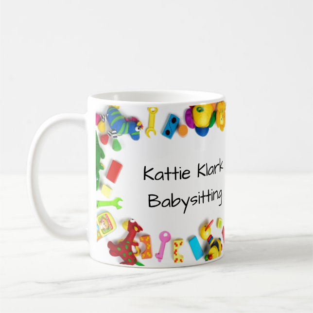 Caneca De Café Babysitting Simples (Esquerda)