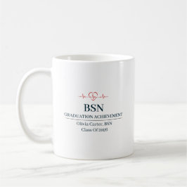Caneca De Café Bacharelado em Ciência de Enfermagem Nome Personal