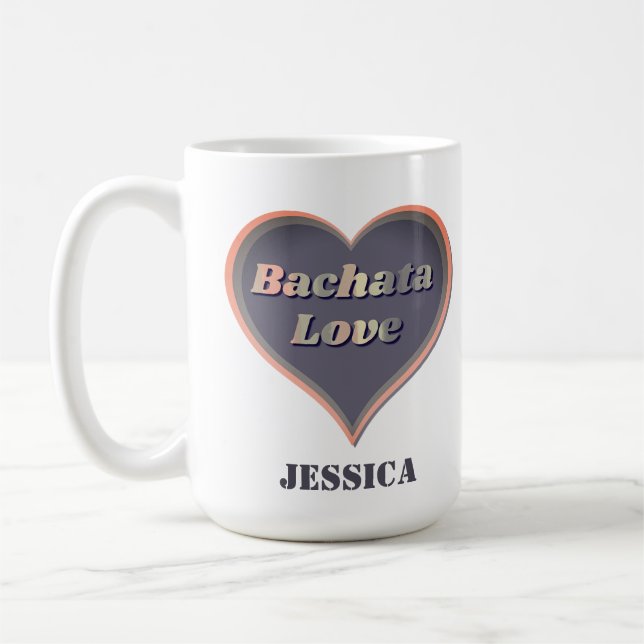 Caneca De Café Bachata ama coração (Esquerda)