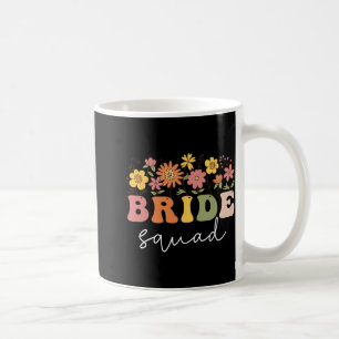 Caneca De Café Bachelorette de Casamento Floral de Flores-Bride