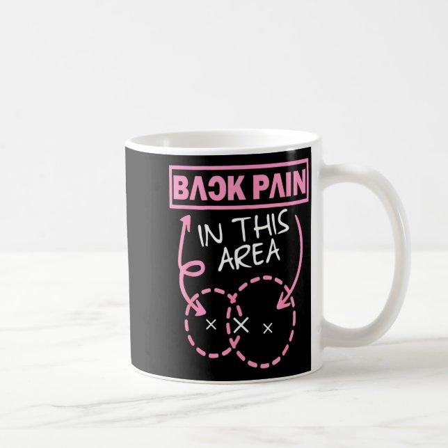 Caneca De Café Back Pain In This Area Funny  (Direita)