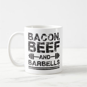 Caneca De Café Bacon, Carne De Bovino, Barbelas - Motivação De Fo