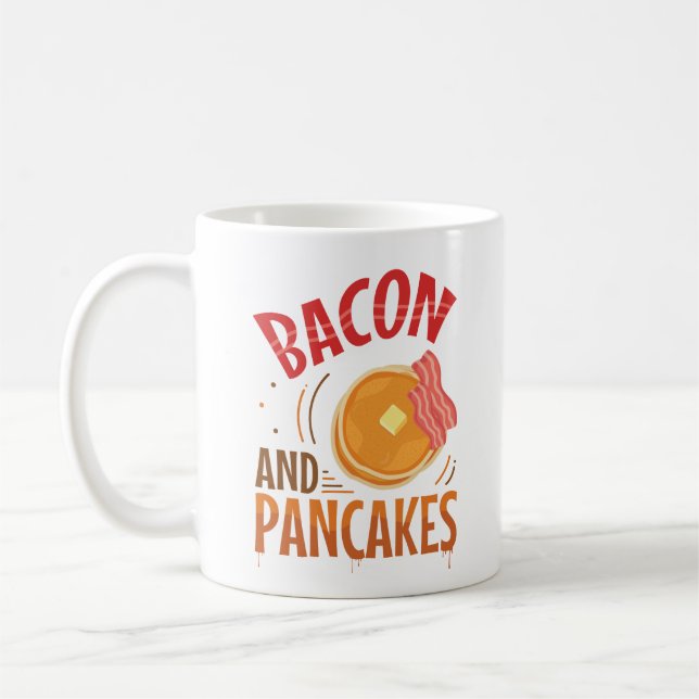 Caneca De Café Bacon e Panquecas (Esquerda)