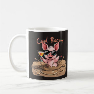Caneca De Café "Bacon Legal" Leitão de Óculos de Sol