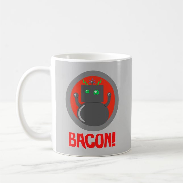 Caneca De Café Bacon Robot (Esquerda)
