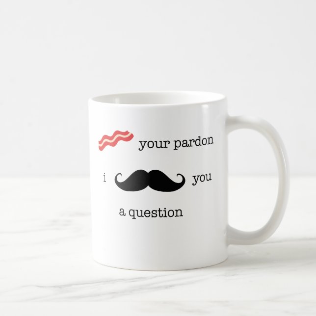 Caneca De Café Bacon seu perdão para esquerdista (Direita)