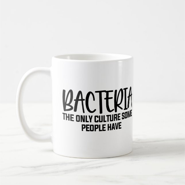 Caneca De Café Bacteria Engraçada Microbiologia (Esquerda)