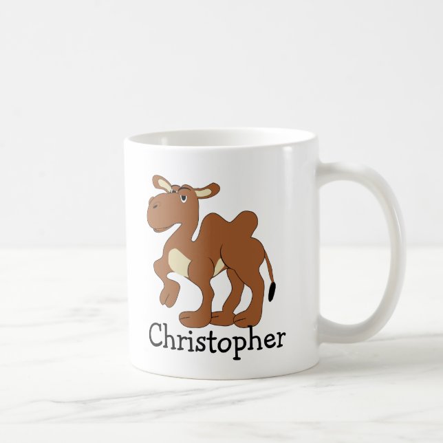 Caneca De Café Bactrian Camel Design Personalised (Direita)