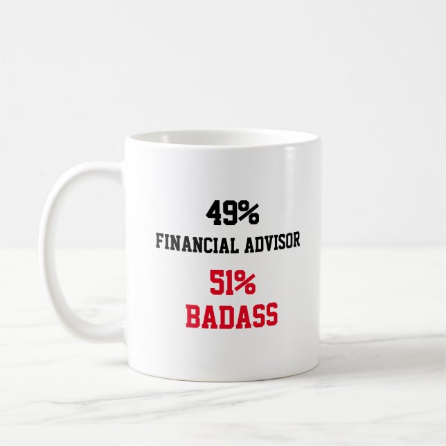 Caneca De Café Badass do Financial Advisor (Esquerda)