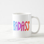 Caneca De Café BADASS - Letra de diversão colorida<br><div class="desc">Decorre sua casa com esta caneca divertida. Faz um excelente oficial, um lar armado, um aniversário ou um presente de casamento também! Você pode personalizá-lo e adicionar texto ou iniciais ou até mesmo alterar as cores. Procure em meu compro muito mais cores e padrões! E entrem em contato se quiserem...</div>