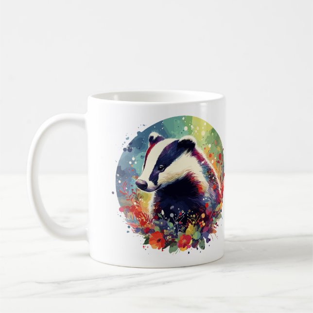 Caneca De Café Badger & Wildflower (Esquerda)